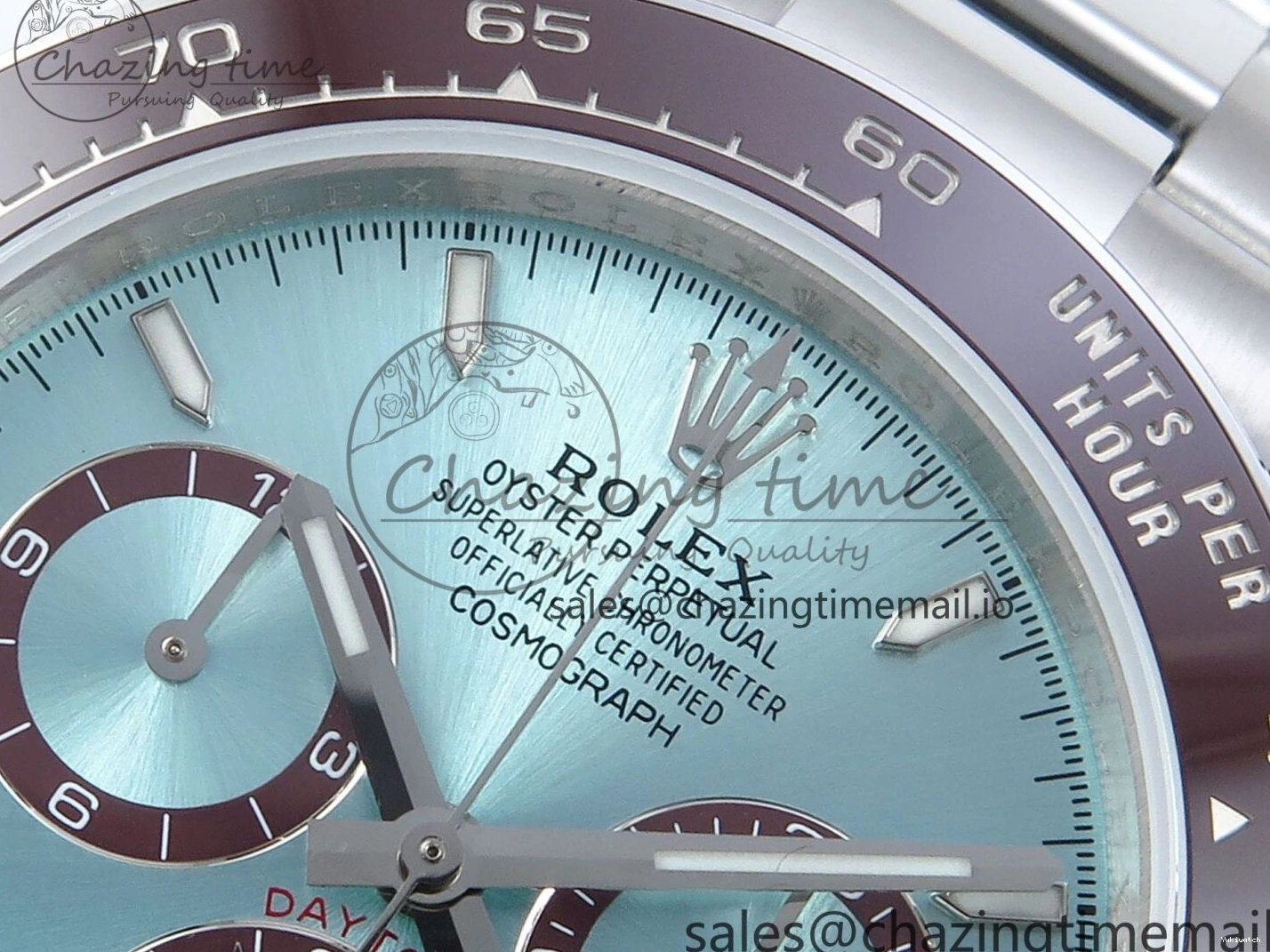 126506 1:1 Edition Ice Best SH4131 Daytona Strap V5 on Blue QF SS Dial Bracelet 0330